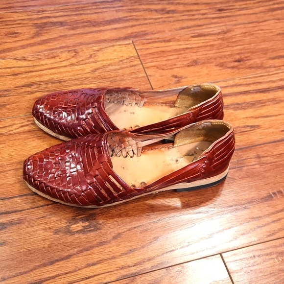 Artisan Womens Leather Brown Huarache's - Picture 3 of 5